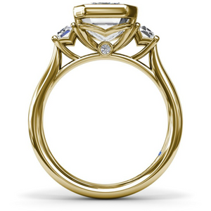 Fana 14K Yellow Gold Bezel Set Diamond Engagement Ring