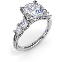 Load image into Gallery viewer, Fana 14K White Gold 5 Stone Diamond Engagement Ring
