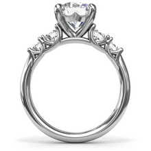 Load image into Gallery viewer, Fana 14K White Gold 5 Stone Diamond Engagement Ring
