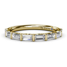 Load image into Gallery viewer, Fana 14K Yellow Gold Baguette Diamond Wedding Band
