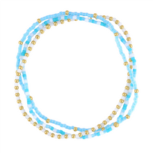 Load image into Gallery viewer, Gorjana Poppy Blue Lace Agate Bracelet Set
