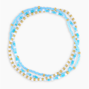 Gorjana Poppy Blue Lace Agate Bracelet Set