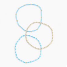 Load image into Gallery viewer, Gorjana Poppy Blue Lace Agate Bracelet Set
