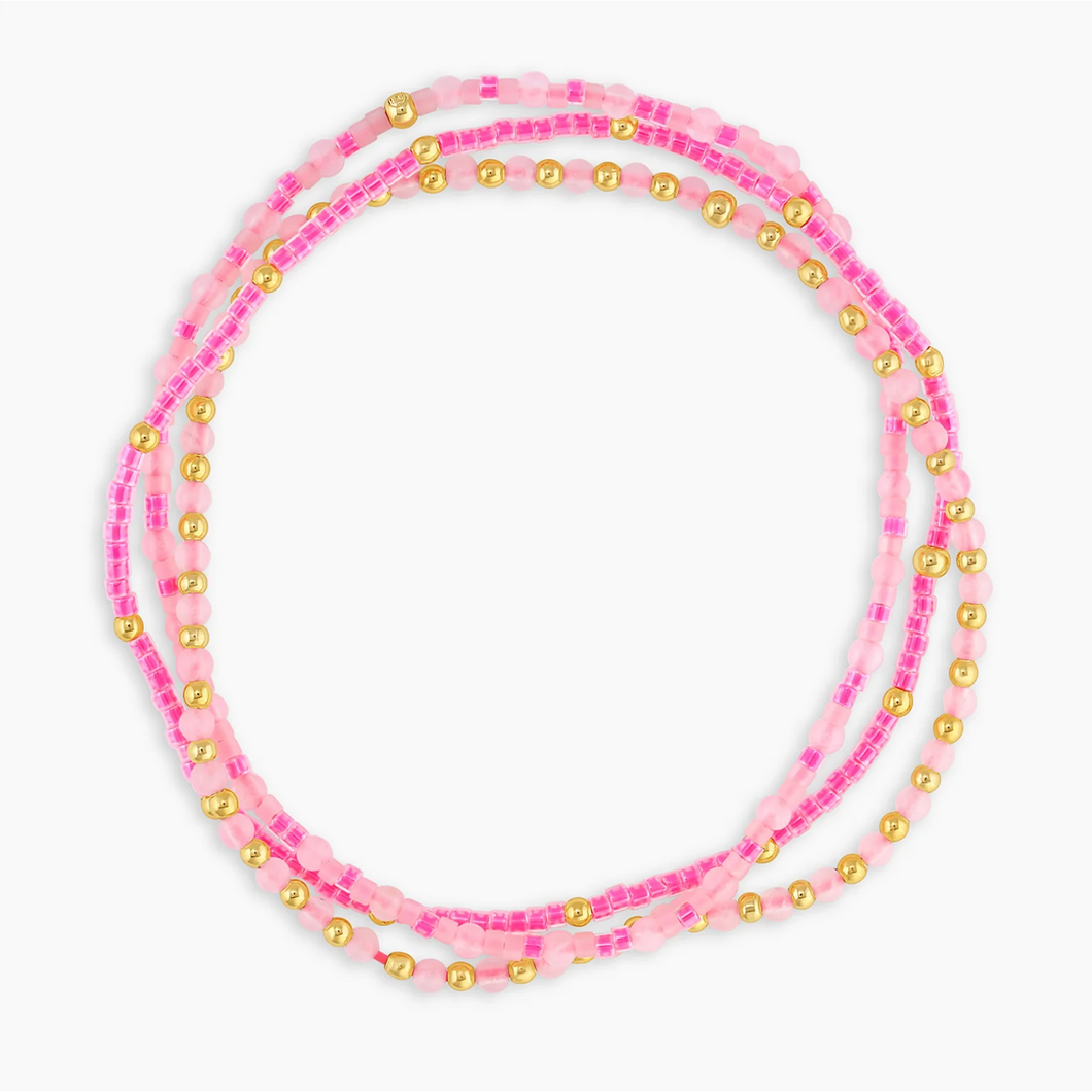 Gorjana Poppy Rose Quartz Bracelet Set