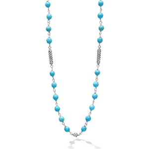 Lagos Sterling Silver Turquoise Beaded Necklace