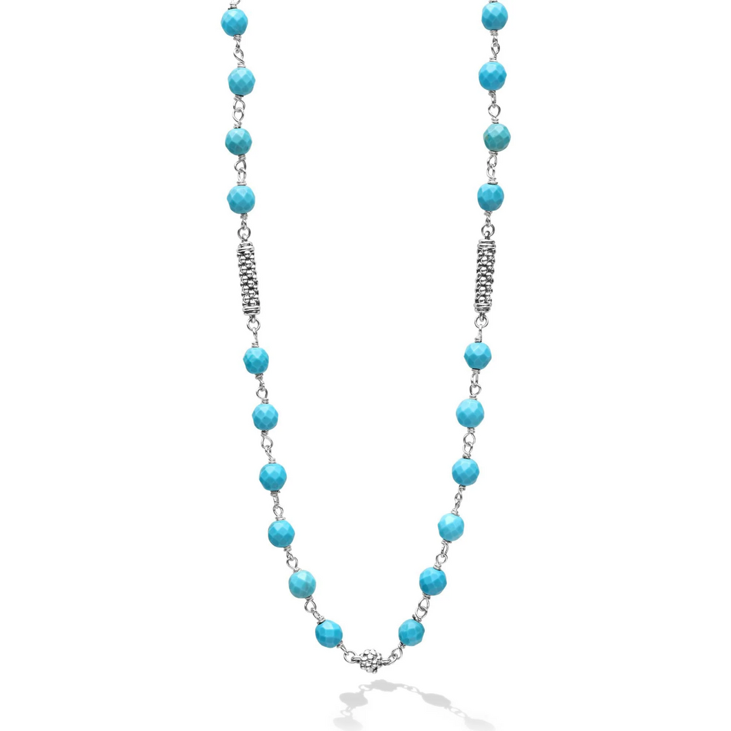 Lagos Sterling Silver Turquoise Beaded Necklace