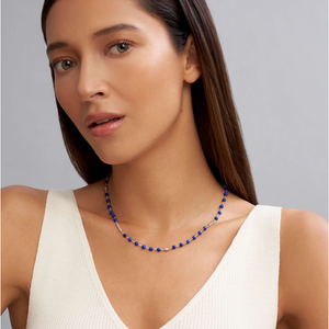 Lagos Sterling Silver Ultramarine Beaded Necklace