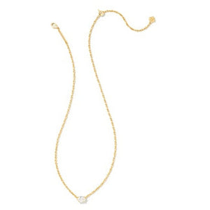 Kendra Scott Gold Cailin White Crystal Necklace