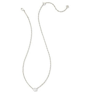 Kendra Scott Silver Cailin White Crystal Necklace