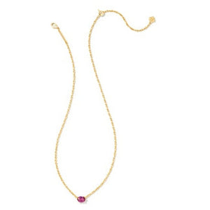 Kendra Scott Gold Cailin Necklace in Purple Crystal