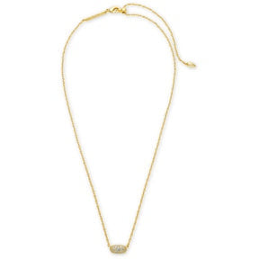 Kendra Scott Gold Grayson Necklace in White Crystal