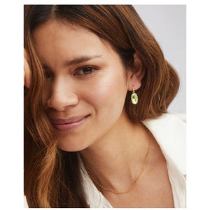 Kendra Scott Lee Gold Drop Earrings in Dichroic Glass