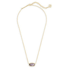 Load image into Gallery viewer, Kendra Scott Gold Elisa Necklace in Purple Amethyst
