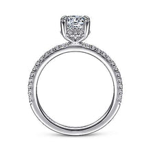 Load image into Gallery viewer, Gabriel &quot;Hart&quot; 14K White Gold Hidden Halo Oval Engagement Ring
