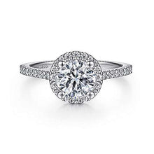 Load image into Gallery viewer, Gabriel &quot;Carly&quot; 14K White Gold Halo Engagement Ring
