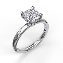 Load image into Gallery viewer, Fana 14K White Gold Classic Solitaire Engagement Ring
