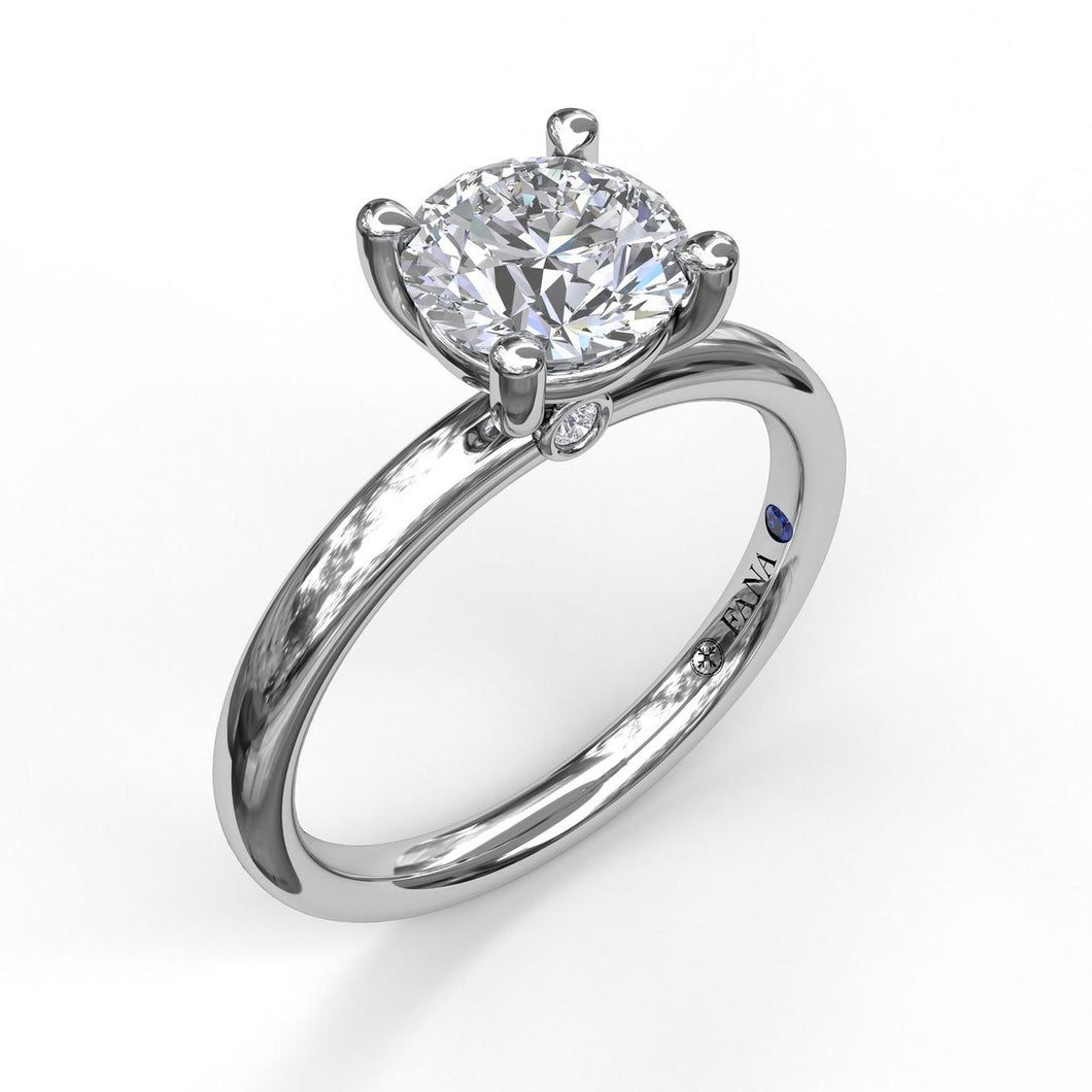 Fana 14K White Gold Classic Solitaire Engagement Ring