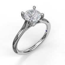 Load image into Gallery viewer, Fana 14k White Gold and Diamond Round Solitaire Engagement Ring

