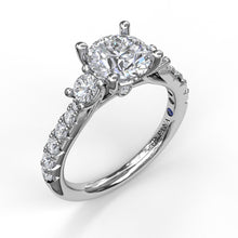 Load image into Gallery viewer, Fana 14K White Gold and Diamond 3-Stone Engagement Ring
