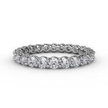 Load image into Gallery viewer, Fana 14K White Gold and Diamond Shared Prong Eternity Band
