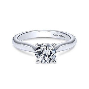 Gabriel "Lauren" 14K White Gold and Diamond Engagement Ring