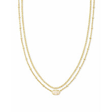 Load image into Gallery viewer, Kendra Scott Emilie Multi Strand Necklace in Gold Metal with Iridescent Drusy
