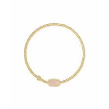 Load image into Gallery viewer, Kendra Scott Grayson Stretch Bracelet In Gold Metal with Rose Quartz
