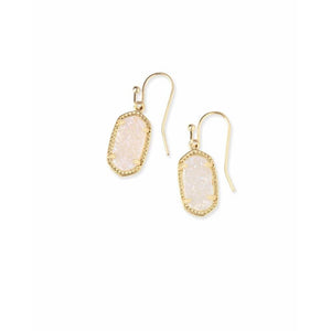 Kendra Scott Lee Gold Drop Earrings In Iridescent Drusy