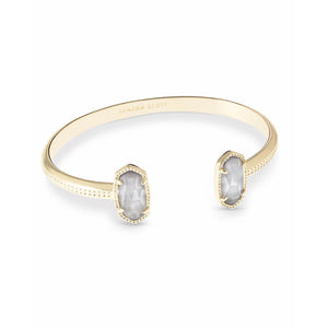 Kendra Scott Elton Cuff Bracelet in Gold with Slate Cat's Eye