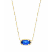 Load image into Gallery viewer, Kendra Scott Eisa Necklace in Gold with Cobalt Cat&#39;s Eye
