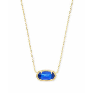 Kendra Scott Eisa Necklace in Gold with Cobalt Cat's Eye