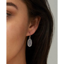 Load image into Gallery viewer, Kendra Scott Lee Rhodium Drop Earrings In Platinum Drusy
