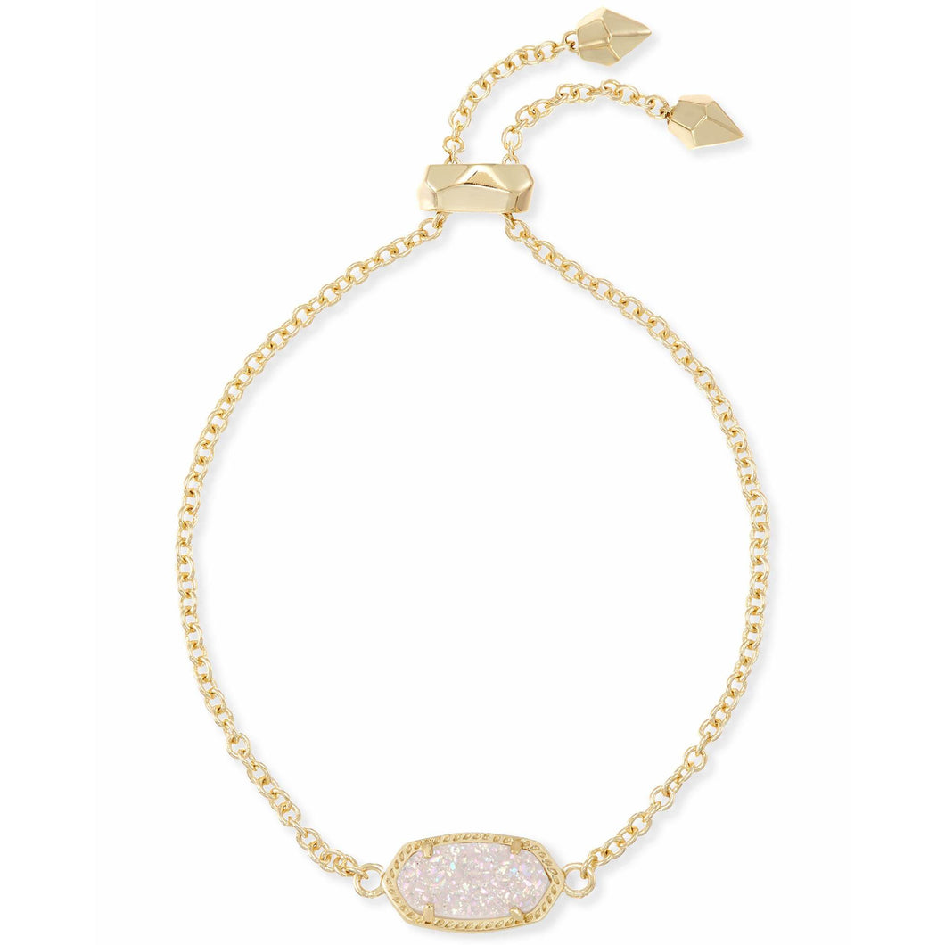 Kendra Scott Gold Elaina Adjustable Bracelet in Iridescent Drusy