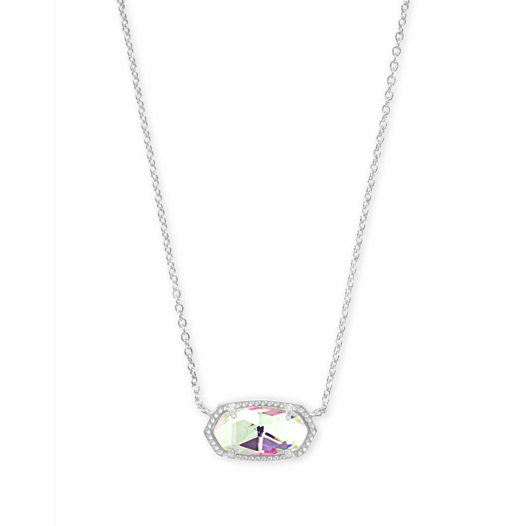 Kendra Scott Elisa Necklace in Rhodium with Dichroic Glass