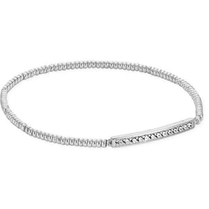 Kendra Scott Addison Stretch Bracelet In Rhodium Metal