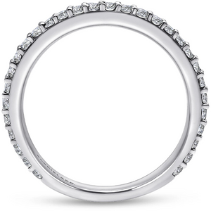 Gabriel 14K White Gold Diamond Stackable Ring