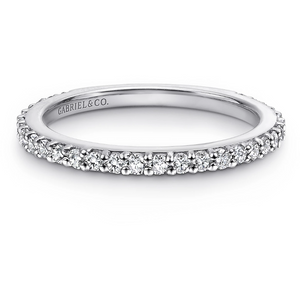 Gabriel 14K White Gold Diamond Stackable Ring