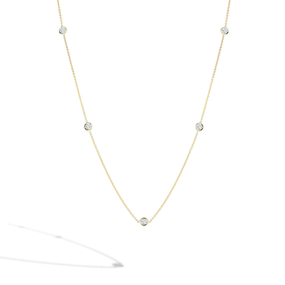 Roberto Coin 18K Yellow Gold Diamonds by The Inch Necklace