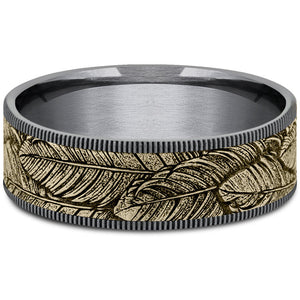 Brook & Branch "The Covey" 14K Yellow Gold & Tantalum Wedding Band