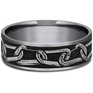 Brook & Branch "The Carabiner" Tantalum & Titanium Wedding Band