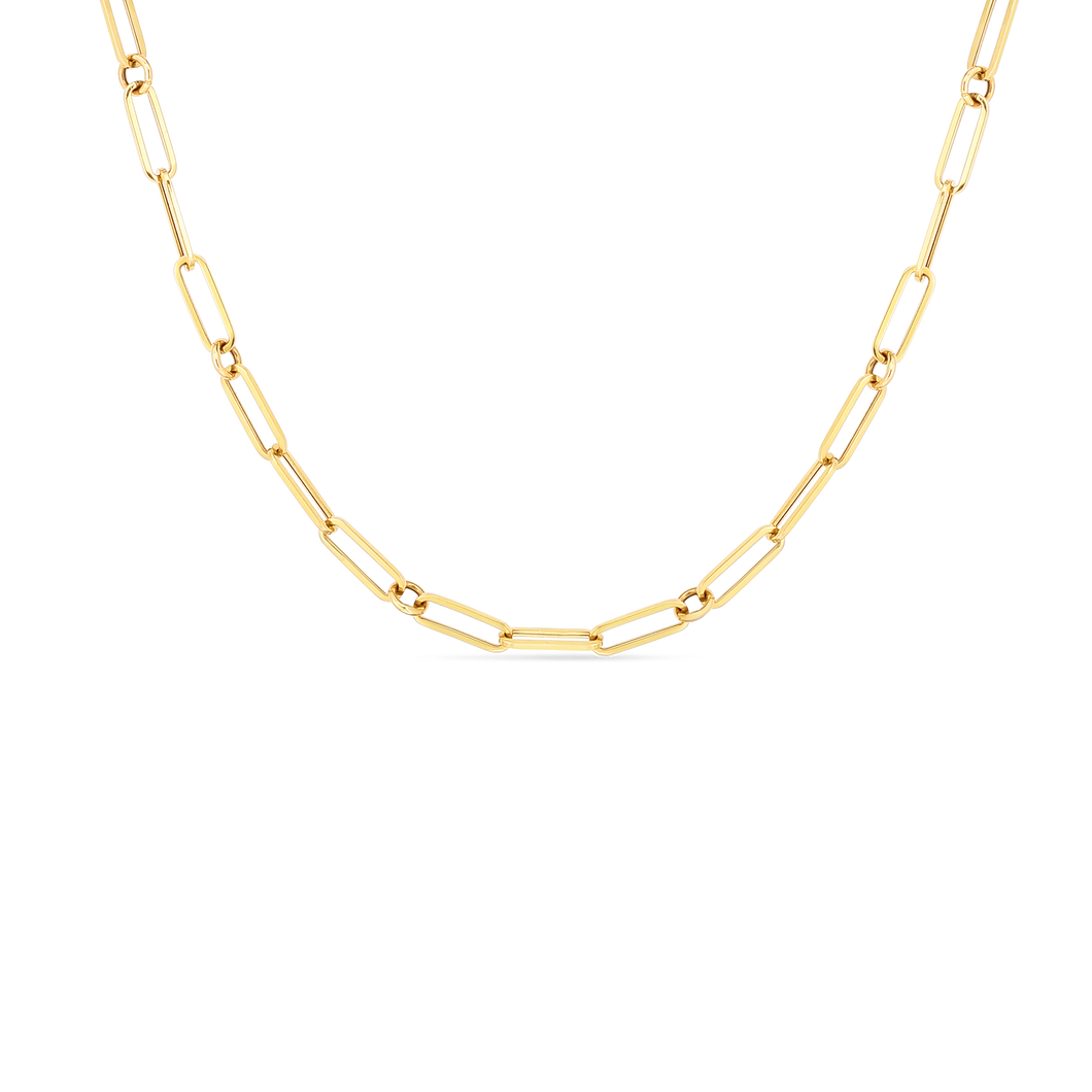 Roberto Coin 18K Yellow Gold Fine Paperclip Necklace