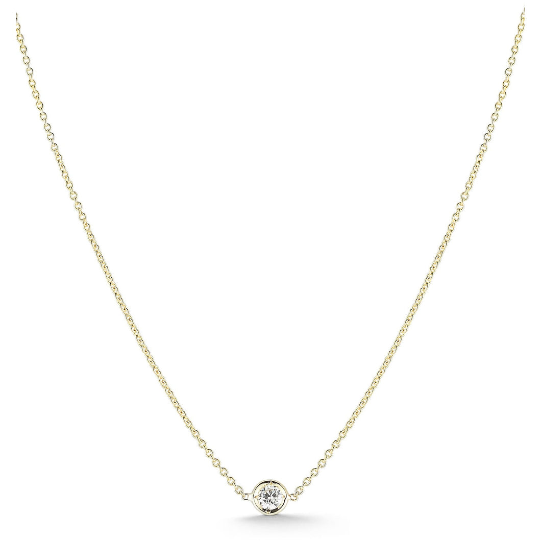 Roberto Coin 18K Yellow Gold Bezel Diamond Necklace