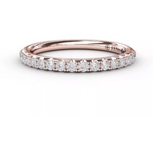 Load image into Gallery viewer, Fana 14K Rose Gold Pave Diamond Wedding Band
