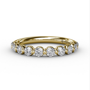 Fana 14K Yellow Gold and Diamond Shared Prong Wedding Band